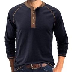 Zonbailon men’s t-shirt men’s casual breathable loose base shirt long sleeve