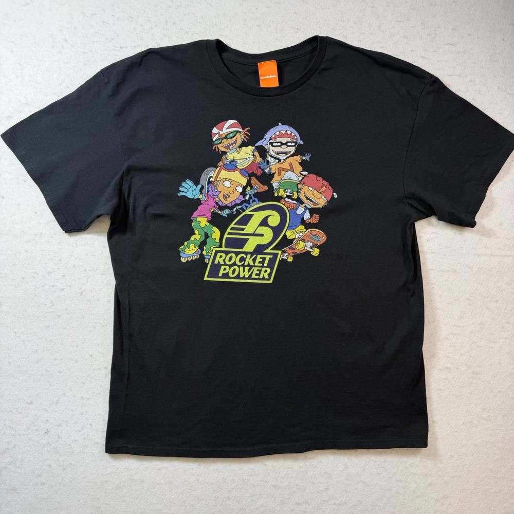 Vintage Rocket Power Nickelodeon T-Shirt Cartoon Skateboarding Surfing Size XL