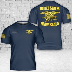 Custom Name US Navy Seals T-Shirt 3D HS1333