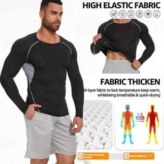 Mens Compression Shirts Long Sleeve Workout Baselayer Quick Dry Athletic Sports