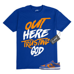 Dunk Knicks Team Royal Blue Orange Low Bright Ceramic T Shirt to Match TG