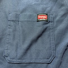 Wrangler Workwear Mens Blue Long Sleeve Pocket T-Shirt Size L WW55145