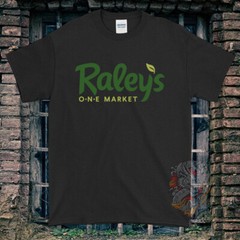 Black/White/Gray/Navy T-Shirt Raley’s Supermarkets Made In USA Size S to 5XL