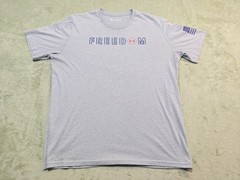 Under Armour Freedom Flag T-Shirt Mens Large Gray HeatGear Loose Fit Malaysia