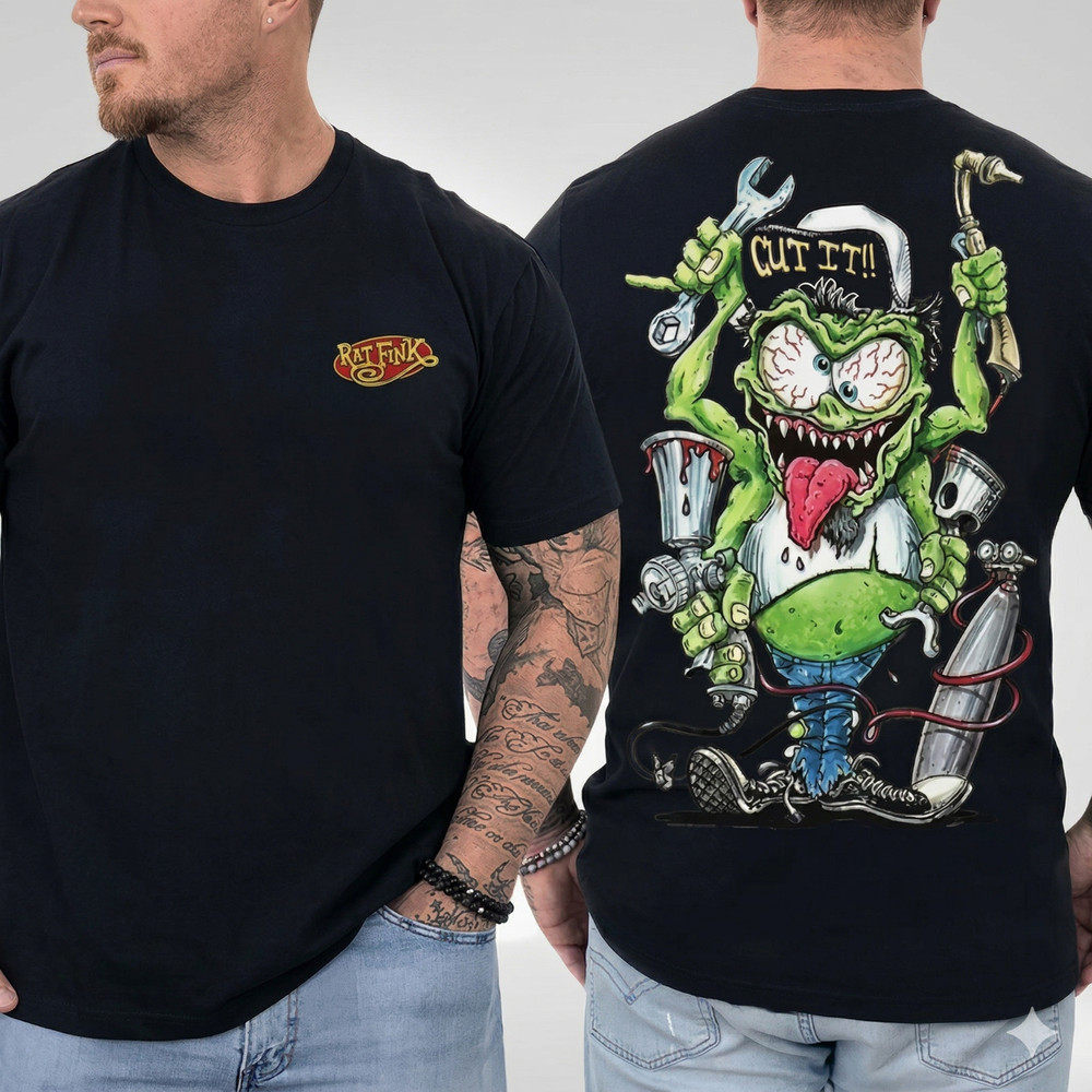Rat Fink T-Shirt, Retro Hot Rod Kustom Kulture Graphic Tee