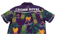 CROWN ROYAL Size S Mens s/s button up tropical pattern shirt Hawaiian Shirt