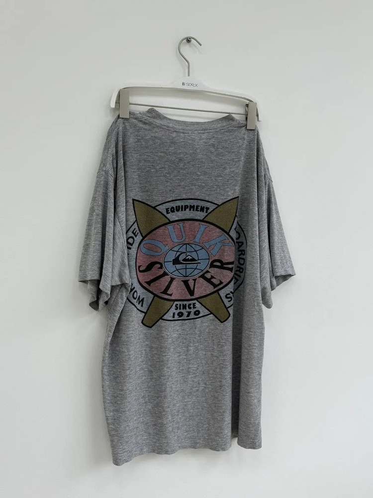 Vintage 90s Quiksilver Surf Style T-Shirt Tee Size XL