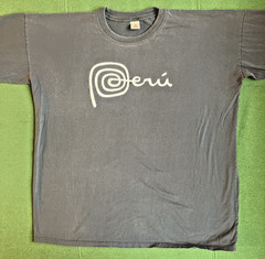 Inca Peru Cusco T-Shirt Mens XL Gray Blue Short Sleeve Crew Neck