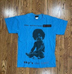 Notorious BIG Sky’s The Limit Short Sleeve T Shirt Blue Mens M Brooklyn Mint 00s