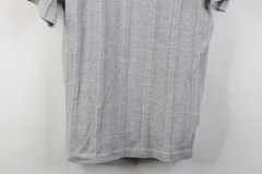Vintage 90s Streetwear Mens Medium Blank Striped Ribbed Knit Henley T-Shirt Gray