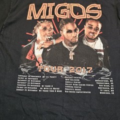 Migos Tour 2017 T Shirt Rap Hip Hop Concert Tee Gildan Tag. Tour Shirt LARGE