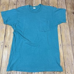 Vintage BVD Pocket T Shirt Selvedge Single Stitch Large Made In USA