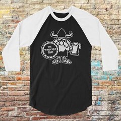 Wretched Ones Viking Logo 3/4 sleeve raglan Baseball shirt Punk Oi! Skinhead