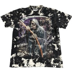 Vintage 90’s The Roxx Grim Reaper Scythe Tie Dye T-Shirt Single Stitch Large