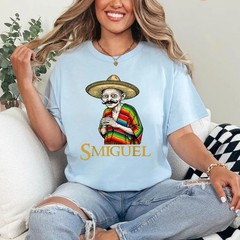 Smiguel Mexican Sombrero Funny Mexican Culture Mashup T-Shirt