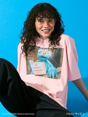 SESAME STREET 【UNISEX】Vintage Photo T-Shirt Size M / L Pink From JP NEW