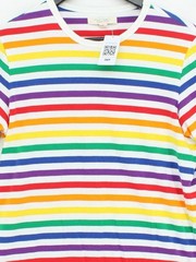 SEASALT CORNWALL Men’s T-Shirt S Multi Striped 100% Cotton Basic