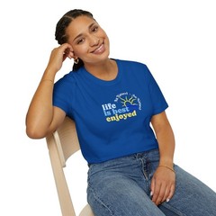 Naturist Clothing-Optional Adult T-Shirt: Life is Best Enjoyed Au Naturel Tee