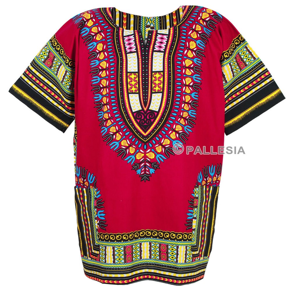 Dashiki shirt 50 shades color unisex african bohemian style cotton 100%