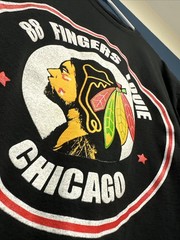 88 Fingers Louie Original Shirt Chicago Blackhawks Huge Logo Front And Back Rare