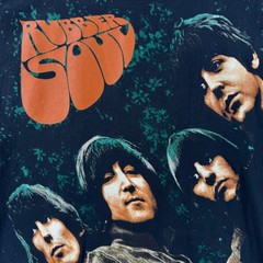 Vintage Beatles T Shirt Mens XL Black Double Sided Rubber Soul 90s Made in USA