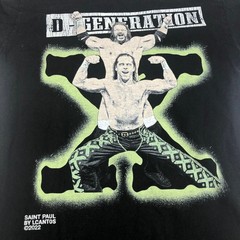 D Generation X WWE Wrestling S Black Shaka Wear Super Max Heavy Cotton Tee