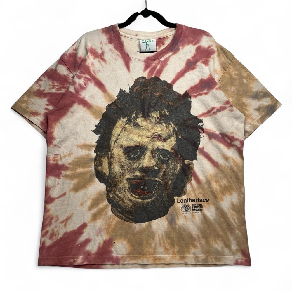 Online Ceramics x Texas Chainsaw Massacre Hand Tie Dye Boxy Tee Size L