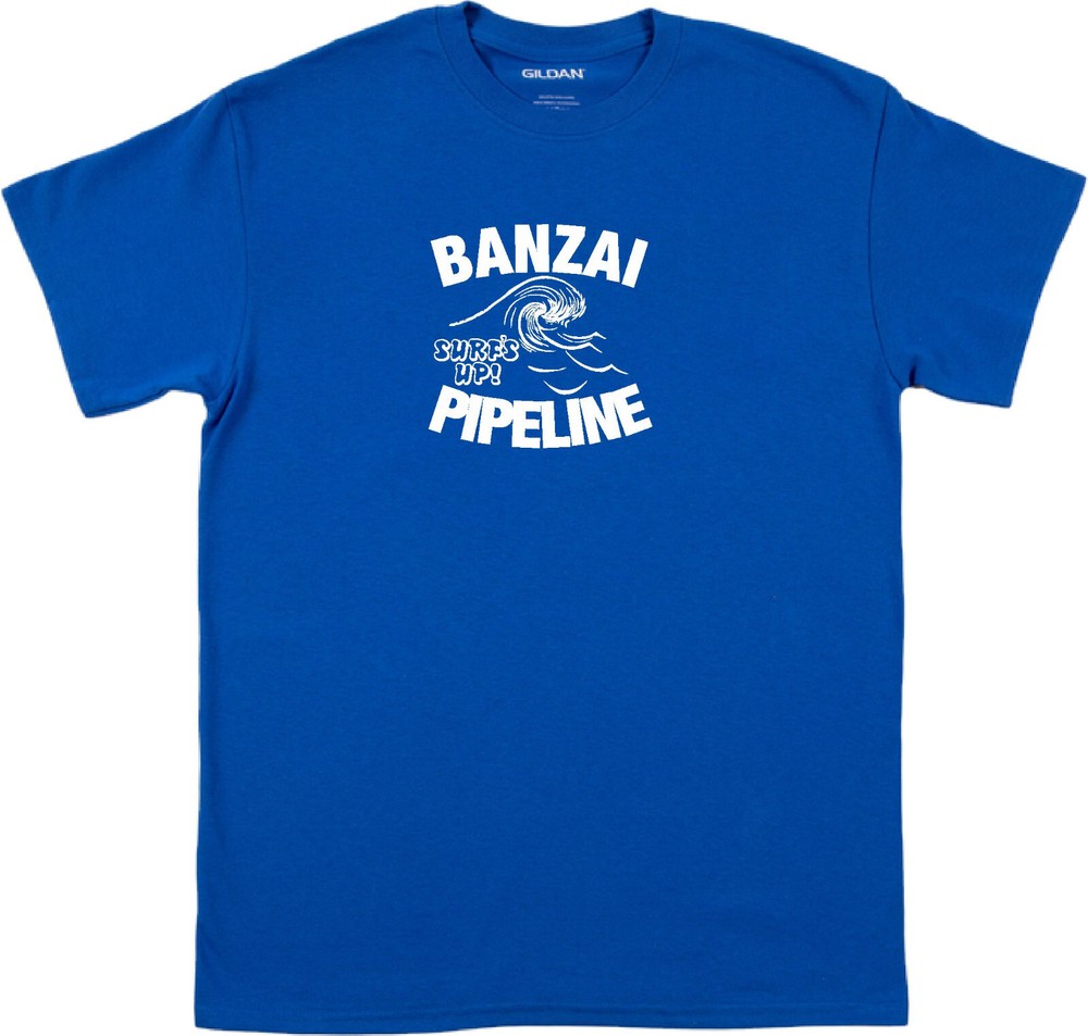 Banzai Pipeline ‘Surf’s Up’ Souvenir T-Shirt – Retro Surfer, Various Colours