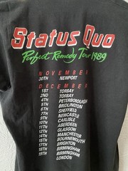 Vintage 1980s Status Quo 1989 Perfect Remedy Tour Band Rare T Shirt