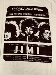 Flashback Jimi Hendrix Concert Poster T-Shirt Large 100% Cotton New Open No Tag