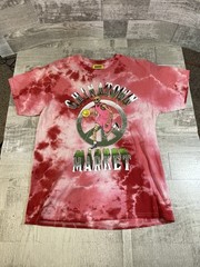 Chinatown Market Smiley Basketball Skeleton Men’s Large Red Tie Dye T-Shirt