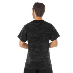 Rothco Men’s Midnight Black Camo Tactical T-Shirt – Camouflage Fashion Tee