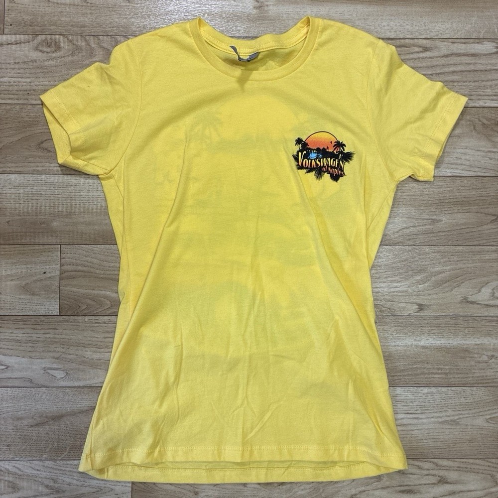 Next Level Apparel Volkswagen of Naples Graphic Logo Crew Neck Tee Yellow M