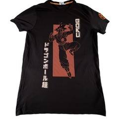 Dragon Ball Z Super Shirt Mens L T-Shirt Brown Goku Graphic Dbz