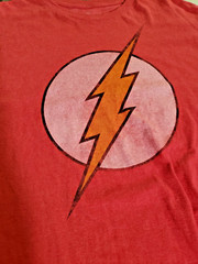DC Comics The Flash Shirt Vintage Distressed Logo Men’s Red Heather T-Shirt XL