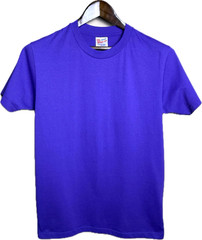 Vintage Single Stitch Blank T Shirt Medium Purple Hanes USA Fabric 50/50