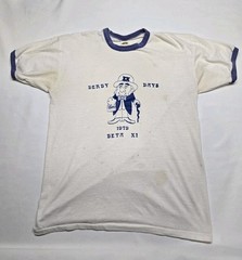 Vintage 1970s Sigma Chi Derby Days Russell Athletic 1979 Ringer Style Tshirt