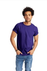 Hanes 5250 4XL Authentic Short Sleeve Men’s Cotton T-Shirt Purple Pit to Pit 29″