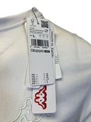 Kappa Men’s T-Shirt White Crew Neck Solid Regular Fit S/S (S08)