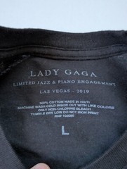 Lady Gaga Shirt Mens Large Limited Jazz & Piano Engagement Las Vegas 2019 Black