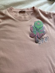 Dior X Alex Foxton Rose Embroidered T-Shirt (L) 100% Cottton
