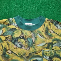 Vintage Keneville Shirt Mens Large Earth Tone Abstract 100% Rayon Pocket Tee