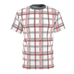Unisex Cut & Sew Tee (AOP) : FLannel pattern 15