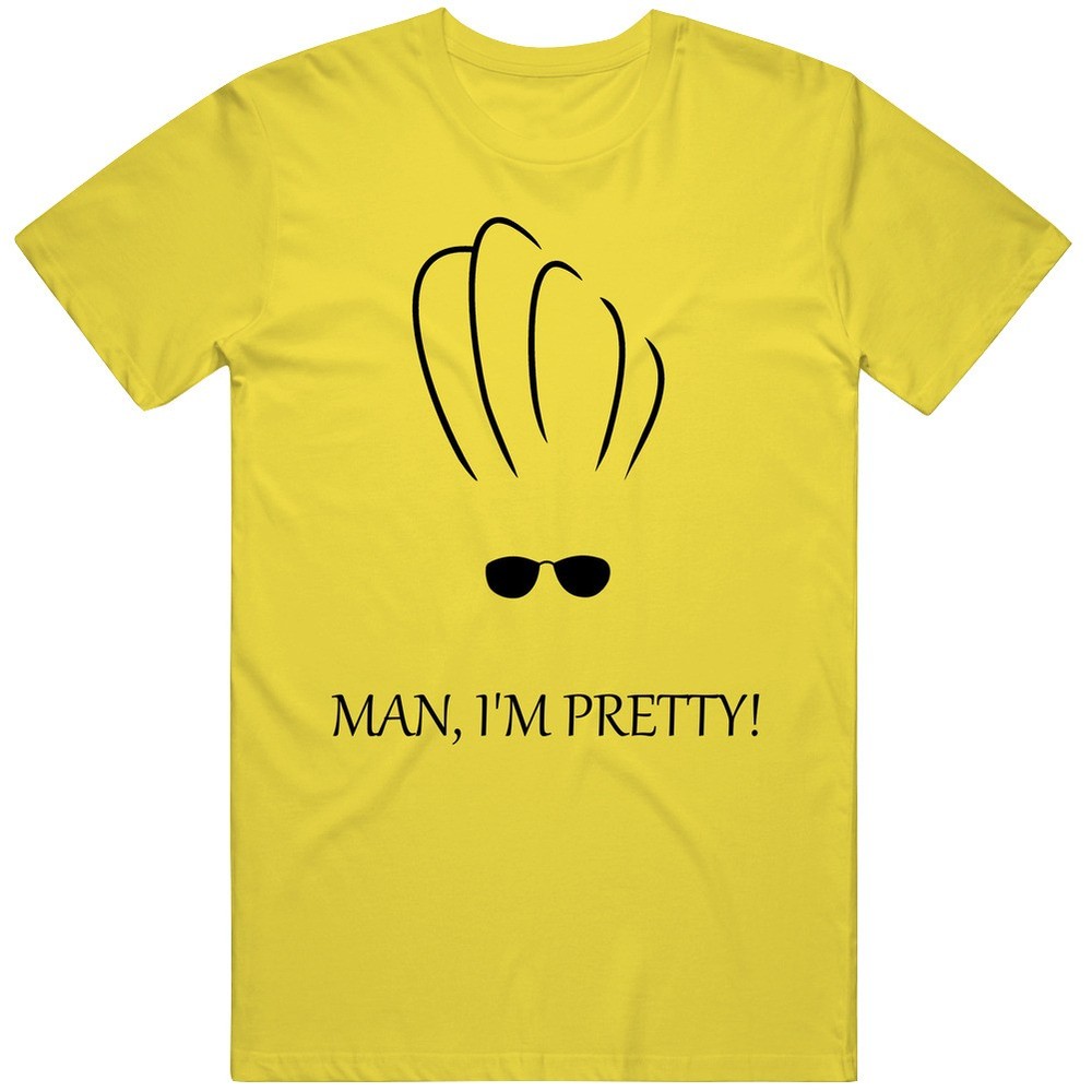 Johnny Bravo Man I’m Pretty Cartoon Tv Funny Retro Vintage Daisy Yellow Cot