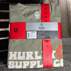 Hurley Mens 2-Pack Graphic Tee Orange Green 100% Cotton Classic Fit Medium NWT
