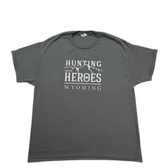 Wyoming Shirt Mens XL Gray Hunting With Heroes Short Sleeve Cotton Outdoors