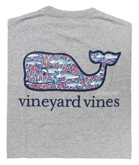 NWT Vineyard Vines Men’s Short Sleeve Pocket Crew Tee “BONEFISH IN CORAL WHALE”
