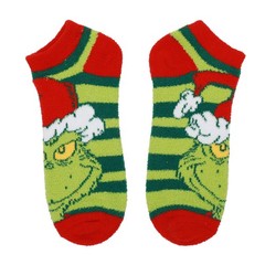 Grinch Chenille Adult Ankle Socks (Pack of 3)