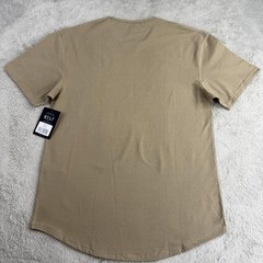 BYLT Shirt Mens XL Beige Driftwood Drop-Cut Lux Performance Crew Tee Athleisure