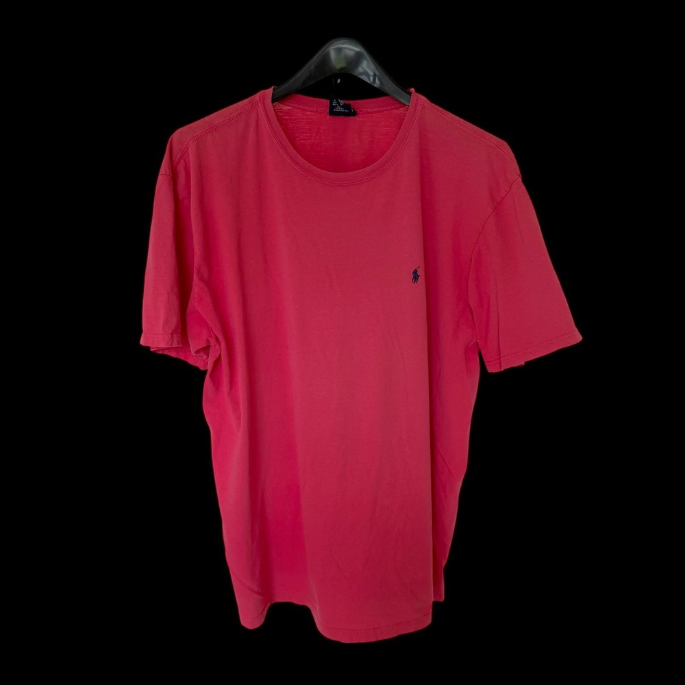90’s Polo Ralph Lauren XL Pink Short Sleeve Cotton Pony Logo T-Shirt Crewneck